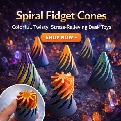 Spiral cone fidget toy